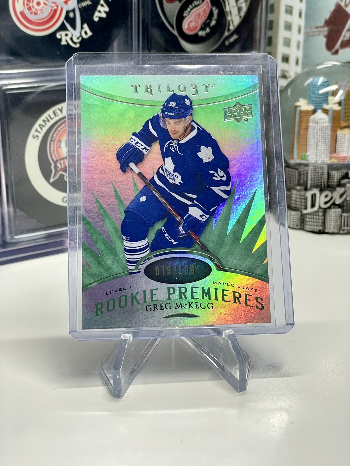 2014-15 TRILOGY GREG McKEGG RADIANT Green ROOKIE /199 105 MAPLE LEAFS