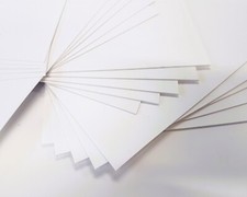 White Polystyrene Sheet 5 Pack Matt Finish Plasticard HIPS 0.25 0.50, 0.75 & 1mm