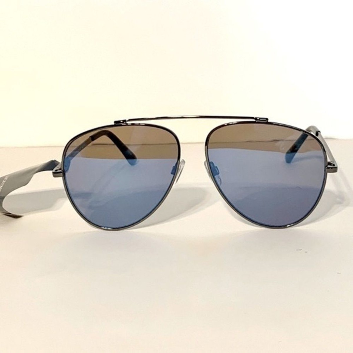 NWT Lucky Brand Capitola Aviator Sunglasses Blue Lucky Brand Gunmetal Aviator Capitola Blue Mirrored  main image 4