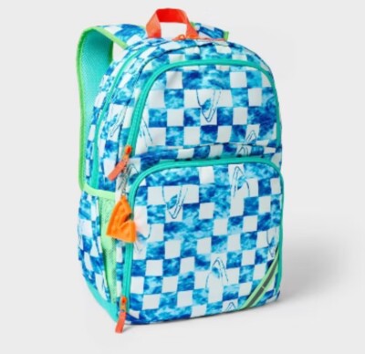 Kids' Classic 17" Laptop Backpack Shark - Cat & Jack Blue/White NEW! | eBay