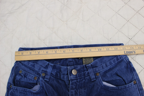 Vintage calvin klein women size 29/34 blue denim tapered jeans USA union made - Picture 9 of 15