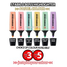STABILO BOSS Original Highlighter Assorted PASTEL Coloured 