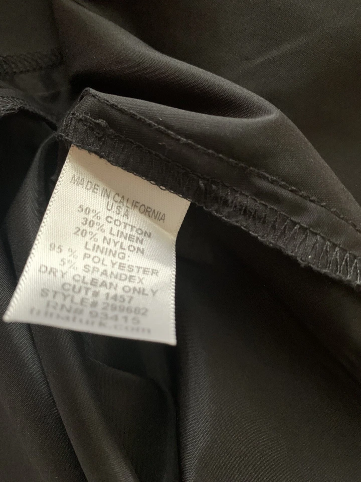 Trina Turk черный кружева льняной смеси с подкладкой карандаш юбка размер 8 - Изображение 4 из 4