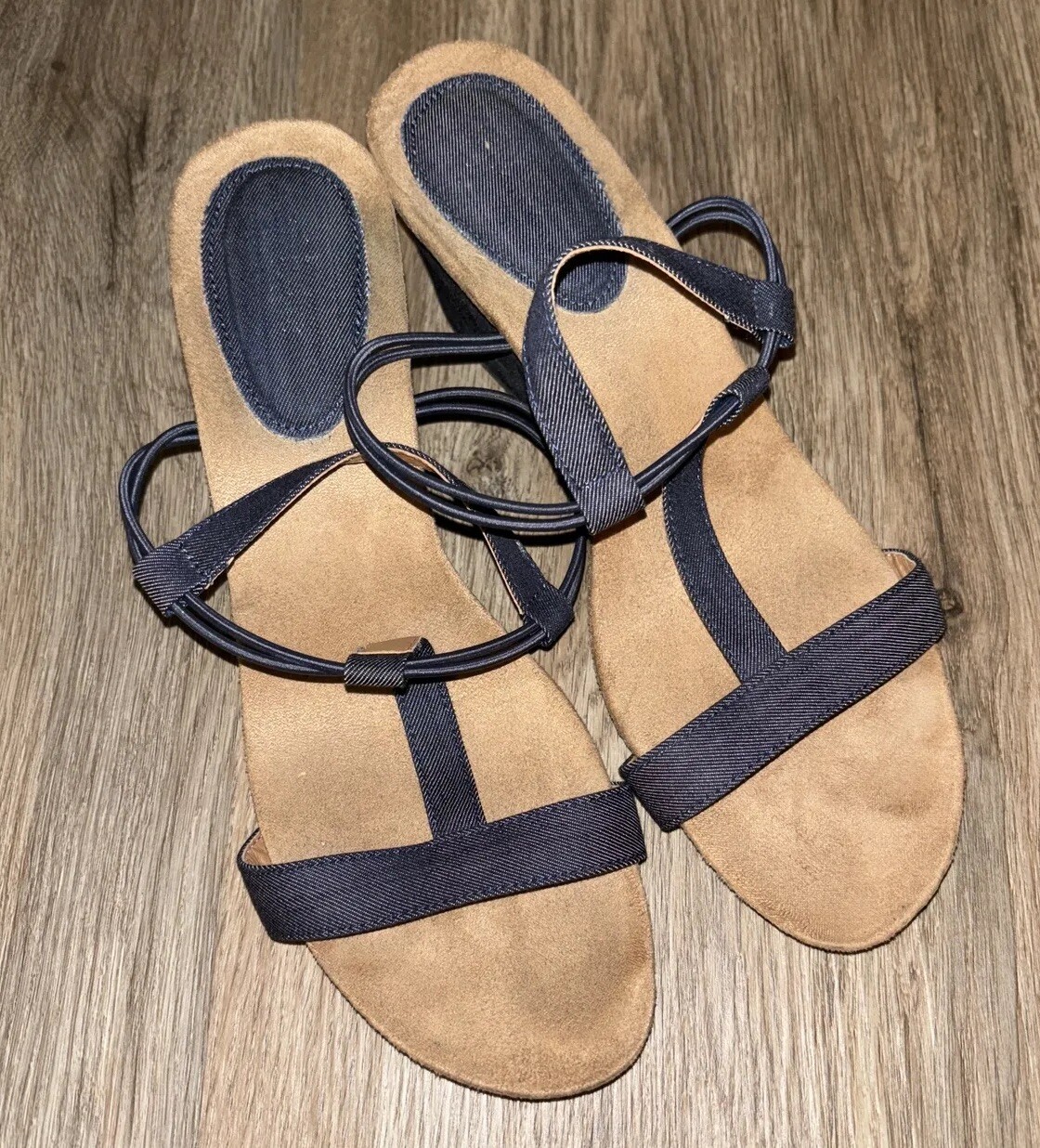 Sandali Slingback zeppa STYLE & Co da donna taglia 9 5 cinturino a T lotto di 3!