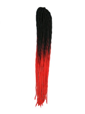 Elysee Star Synthetic Dreads DE Double Ended Dreadlocks Schwarz Dunkelrot Ombre