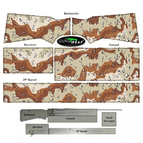 Camo Guns Wrap Skins Premium Vinyl Sticker Matte Rifle Pre-Cut USA ...