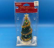 Lemax Xmas Sparkling Green Xmas Tree Medium 04493 Released 2000