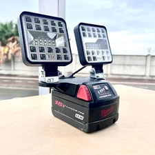Work Light with Dual LED for Milwaukee M18 Battery – Portable, Job Site Light