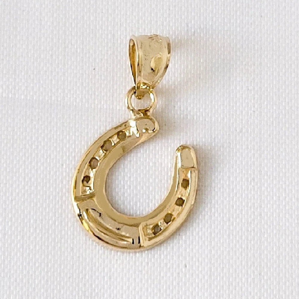 Gold 2024 horseshoe necklace