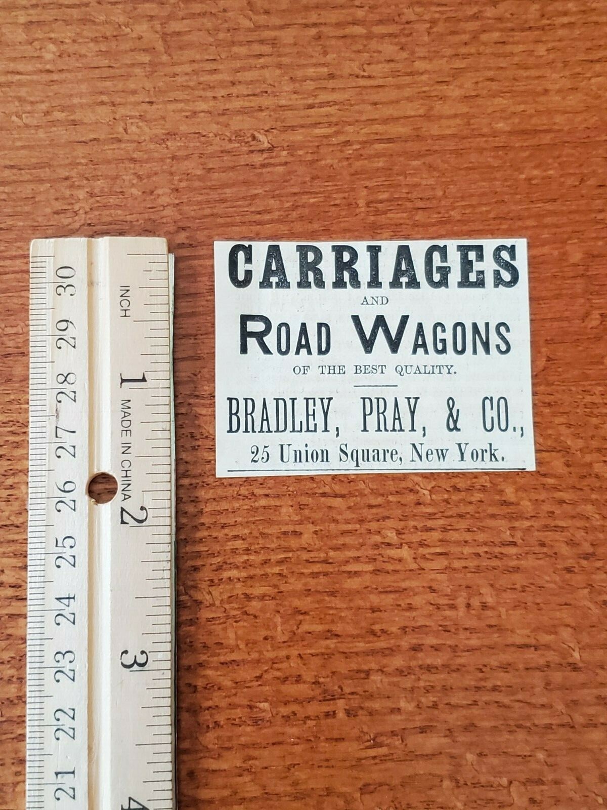 Harper's Weekly 1875 Advertisement BRADLEY PRAY AND CO CARRIAGES UNION SQUARE #2