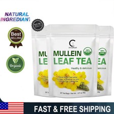 3Packs Mullein Leaf Tea 28 Bags - Lung Cleanse Detox Herbal Enhance Immunity