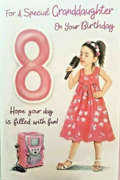 granddaughter-8th-birthday-card-age-8-singing-design-quality-card-verse