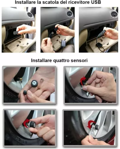 ATOTO USB TPMS Reifendruck Überwachung Sensoren System - Bild 4 von 7