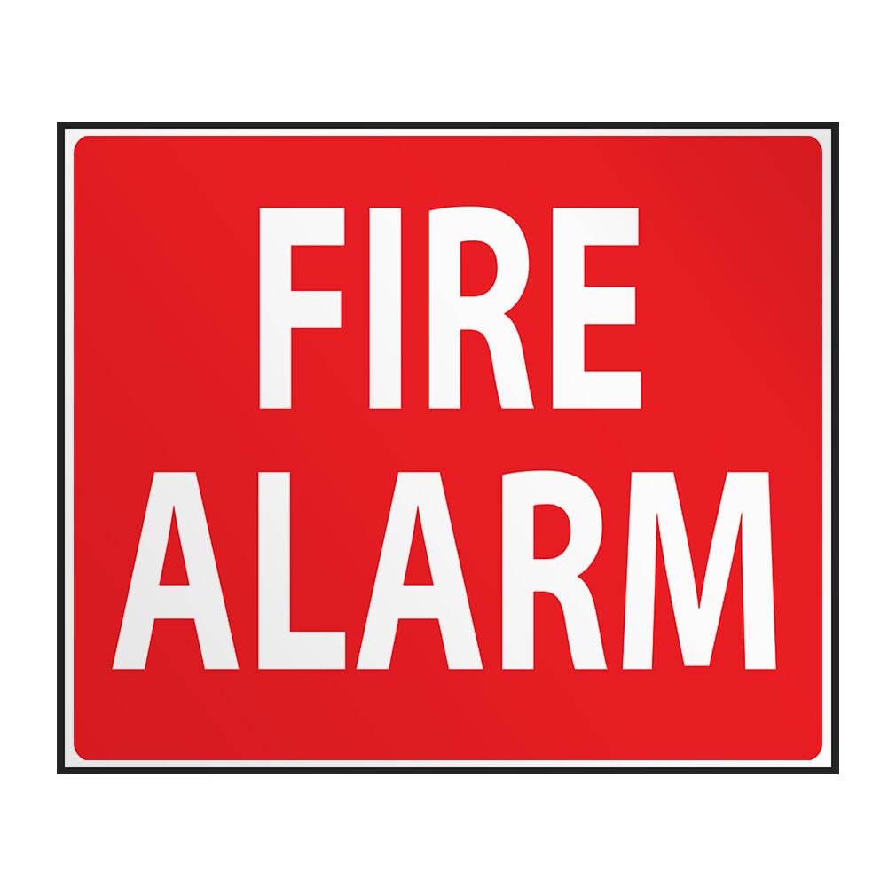 Industrial Decals Horizontal Vinyl Stickers Fire Alarm Sign A Safety Sign Label