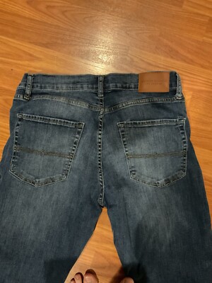 Lucky Brand Jeans Men's 32x30 Blue 121 Slim Fit Dark Wash Faded Stretch Denim
