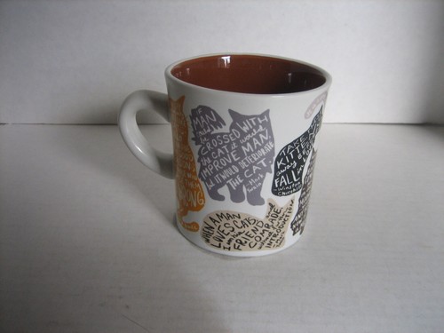 Presents of Mind The Literary Cat Ceramic Coffee Mug 3 3/4in.T x 3 1/2in.W NWNT - Picture 3 of 5