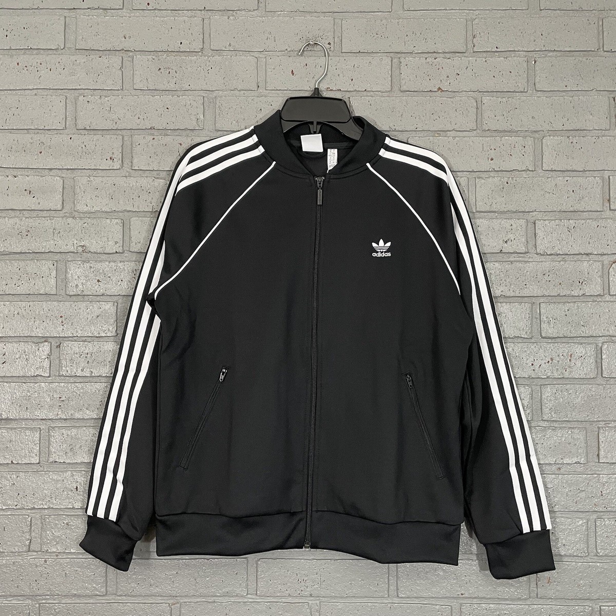 $75 Womens Size L Adidas Classic Superstar Black Track $75 Womens Size L Adidas Classic Superstar Black Track