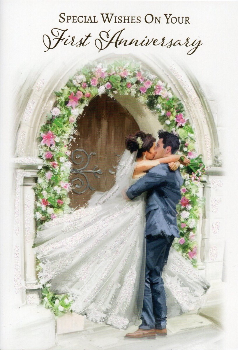 1st Wedding Anniversary Card Choice Special Couple Lovely Verses