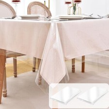 2 Pack Square Table Cloth Protector 60x60 Inchplastic Decorative Tablecloth Pvc