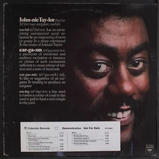 JOHNNIE TAYLOR: eargasm COLUMBIA 12" LP 33 RPM