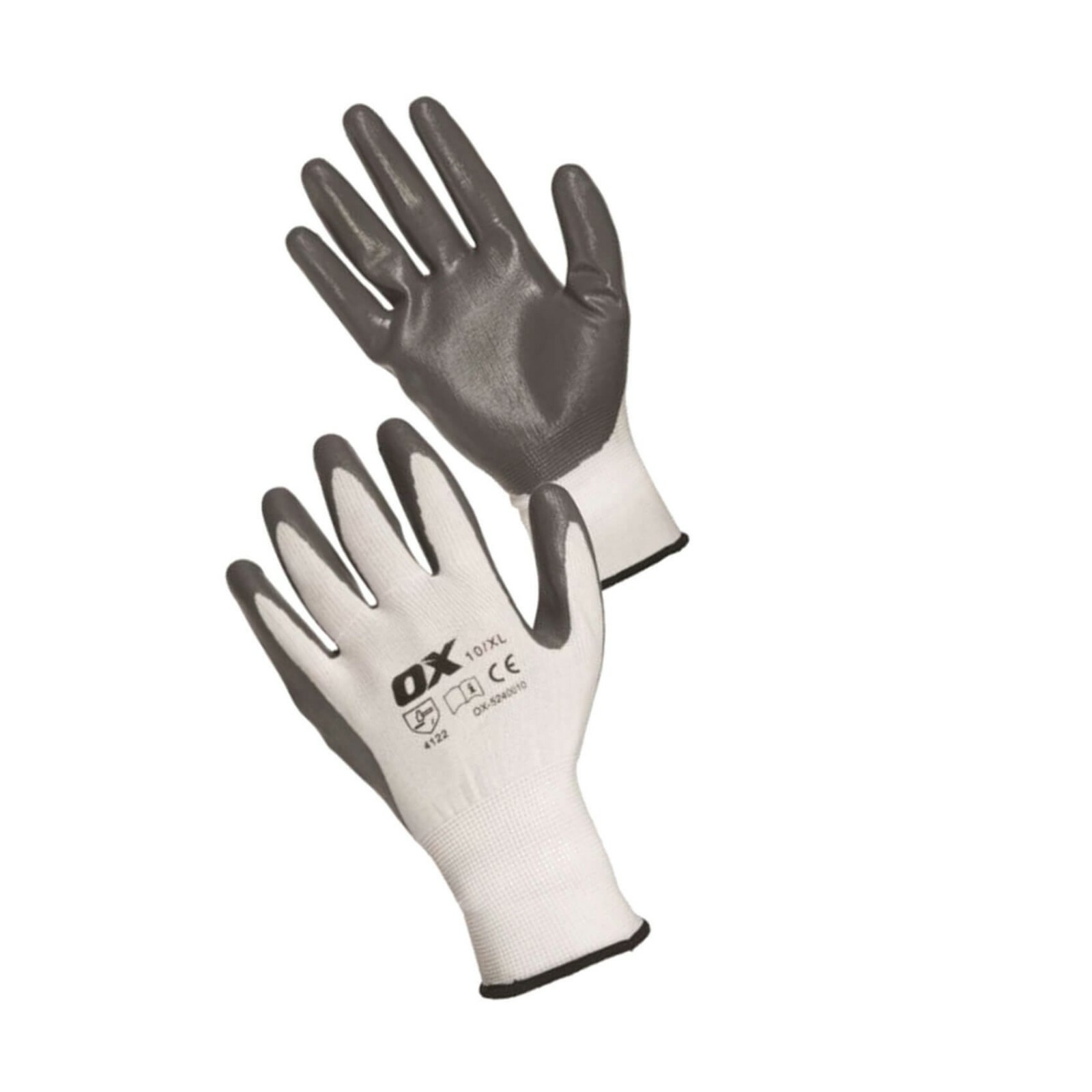 10x OX Tools OX Nitrile Flex Gloves, Size 9(L), Work Safety Gloves, OX-S249009 - Image 3