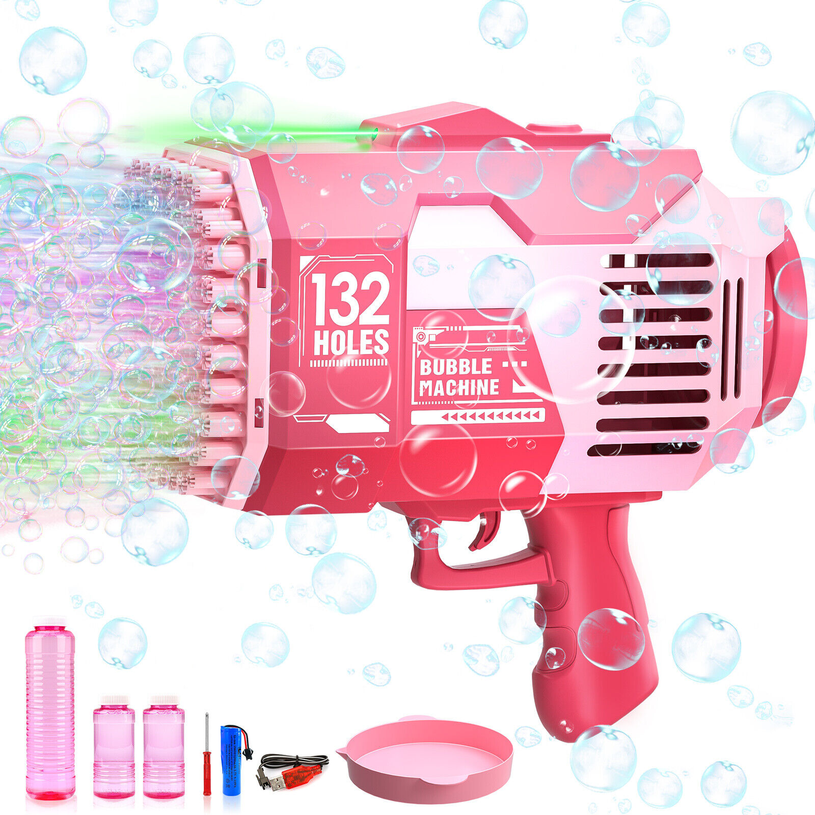 Bazooka Bubble Gun 132 Holes - Pink – Blue Seven