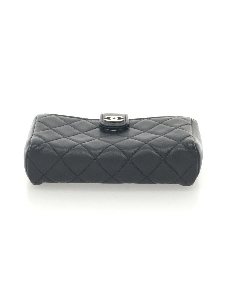 CHANEL Chanel Quilted Mini Pouch Leather Black Coin Purse Silver Hardware  Ladies