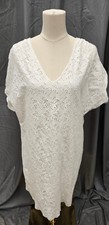 Ralph Lauren Dress Women's Lined Eyelet Lace Short Sleeved White Sz 8 Summertime