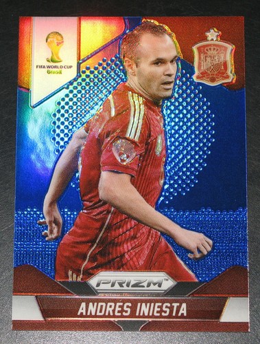 2014 Panini Prizm World Cup Soccer Blue Andres Iniesta #177