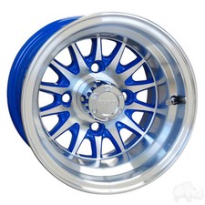 Medusa Machine  Blue 10 inch Tire  Wheel Combo