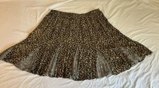 APOSTROPHE Vintage EUC Women's XL 18 Leopard Print Hippie Style Circle Skirt