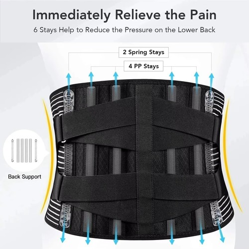 Lumbar Lower Back Support Brace Pain Relief Posture Orthosis Waist Belt Therapy - Picture 12 of 24