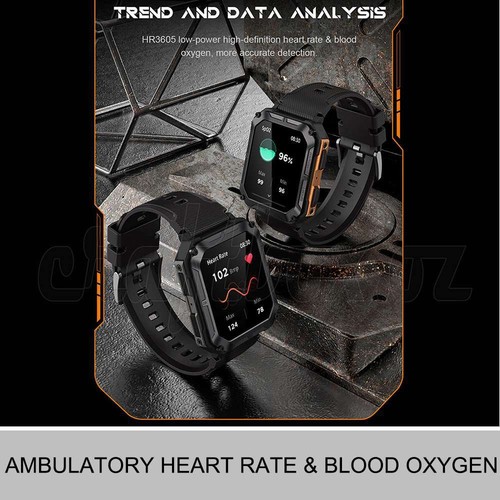 Njord Gear Indestructible Smart Call watch Rugged Tactical Smartwatch Heart Rate - 第 5/8 張圖片