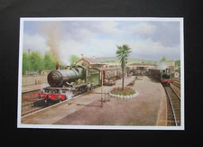 DON BRECKON  9.8" x 6.6"  RAILWAYANA  PRINT  CHANGING TRAINS   LOSTWITHIEL  1984
