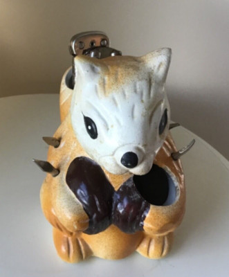 Vintage Ceramic Squirrel Nutcracker With 6 Tools Nutcracker And