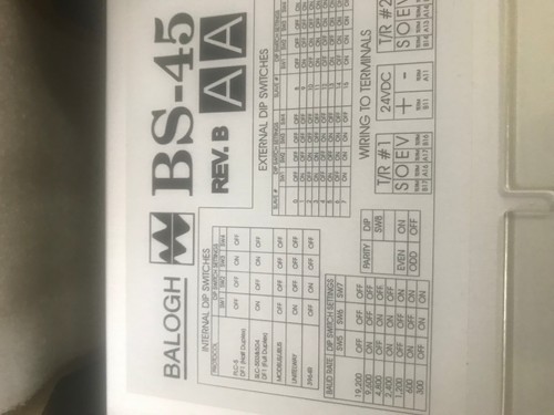 PHENIX CONTACT/BALOGH BS45AA CONTROL BOARD SERIAL RS-232/422/485 DIN RAIL MOUNT - Picture 2 of 5