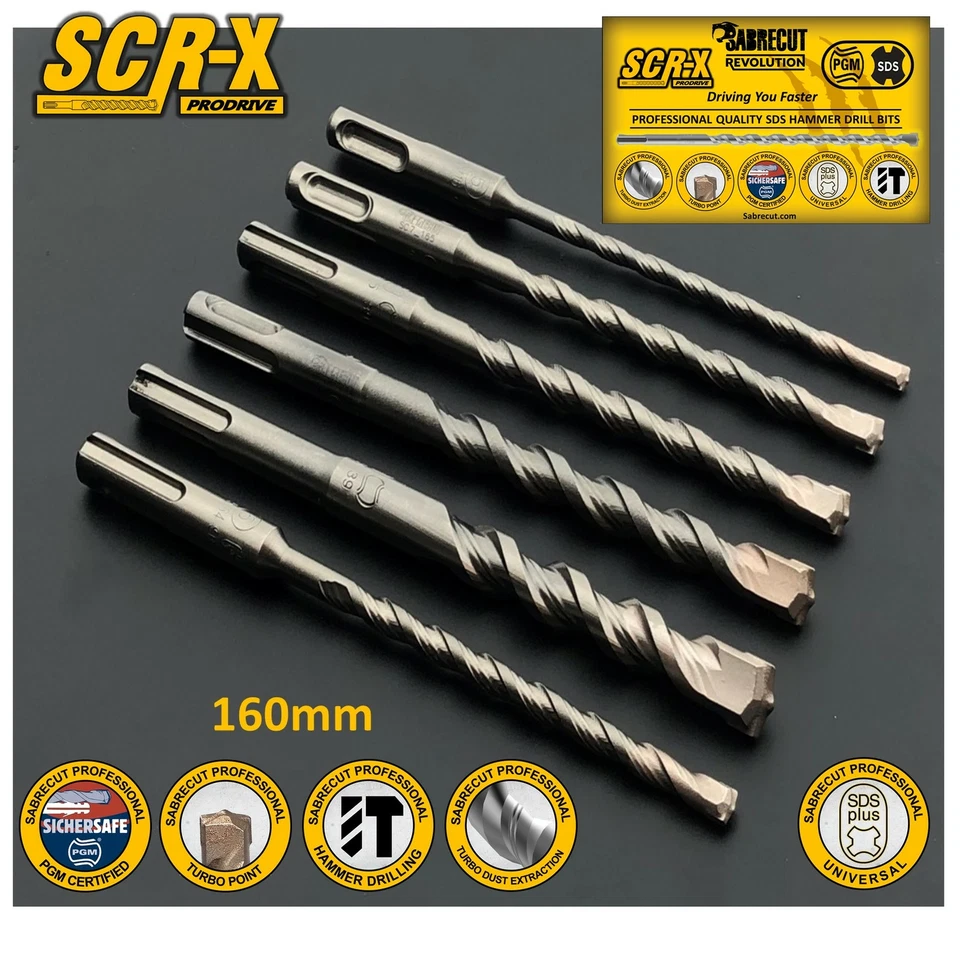 SabreCut Professional 5mm - 12mm PGM Approved Turbo SDS Drill Bits - Image 3 of 4