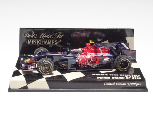 MINICHAMPS 1:43 SCUDERIA TORO ROSSO STR3 S. VETTEL WINNER ITALIAN GP 2008