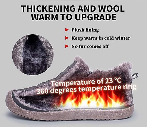 Womens Mens Snow Boots Winter Shoes Slip On 10.5 Women/9 Men Black-high Top - Picture 4 of 7