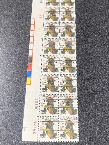 US #1729 Valley Forge Plate Strips Of 20 - Wellston OH Local Precancel W. Gum - Picture 3 of 5