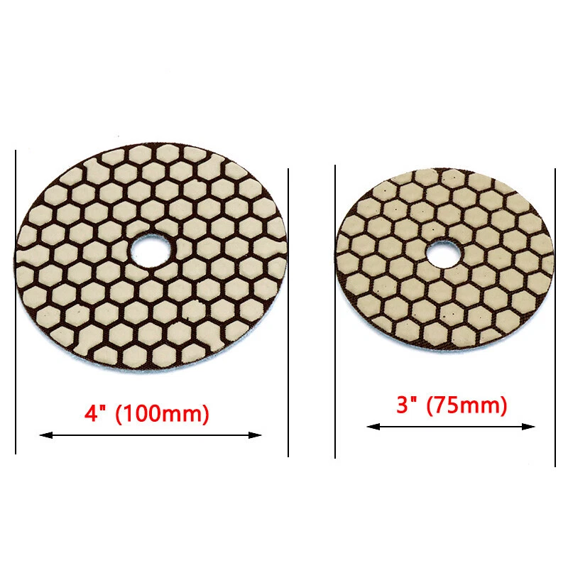 Polishing Pad 3" / 4" Dry Grinding Disc For Granite Marble Stone Glass Diamond - Image 3 of 4