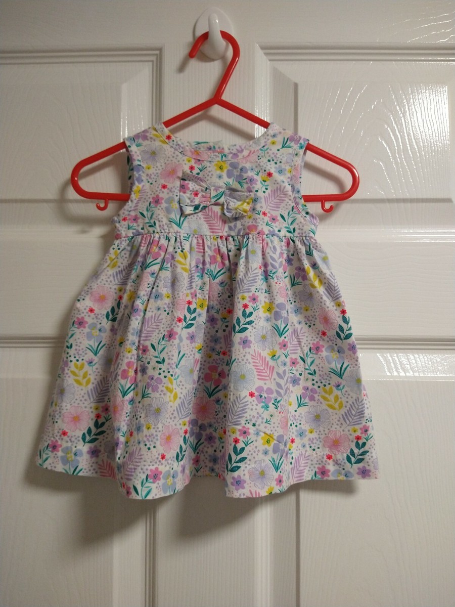DEBENHAMS Bluezoo Baby Girls, Floral Summer Dress, Age 0-3 M *Good  Condition*