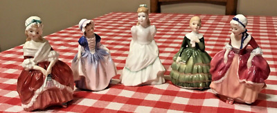 5 Royal Doulton  Figurines Dinky Do, Peggy, Kerry, Belle, & Goody Two Shoes