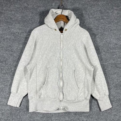 VINTAGE 70s 80s Lady Champion Reverse Weave Hoodie Sweatshirt Medium Gray Zip