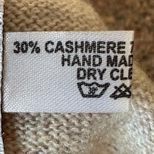Manomay Cashmere/Wool Shawl Wrap Scarf Button Up Poncho Beige - Picture 11 of 12