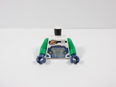 LEGO City White Printed Astronaunt Torso w/ Bright Green Sleeves Minifig I13
