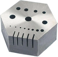 Hexagonal Steel Riveting Anvil Block 7/8" Thick Multi-Functional Bench Hex Steel