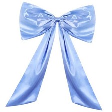 Large Baby Bow Decor 26 x 42 Inch Giant Bow for Car Christmas Tree Blue