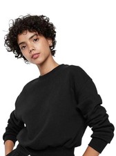 Wild Fable 1X Black Plus Size Basic Value Soft Activewear Sweatshirt