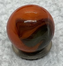A Vintage Akro Agate 3 Color Corkscrew Marble. It Measures .63 Mint Condition